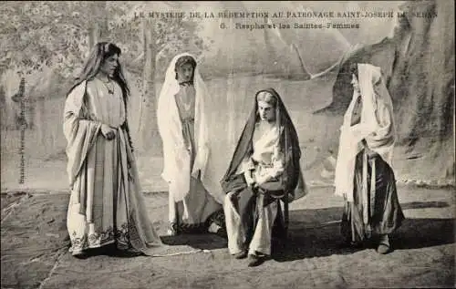 Ak Sedan Ardennes, Respha et les Saintes Femmes, la Rédemption au Patronage Saint Joseph