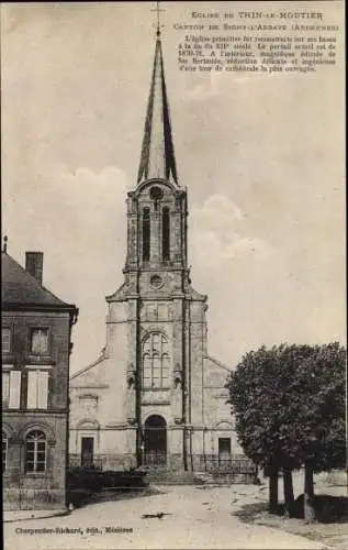 Ak Signy l'Abbaye Ardennes, Église de Thin le Moutier