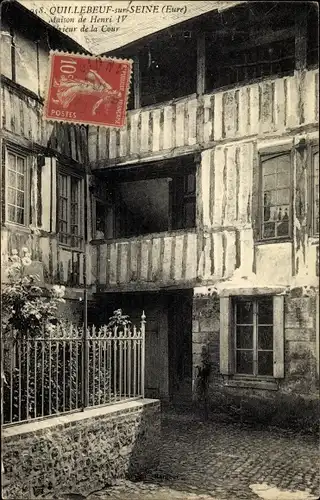 Ak Quillebeuf sur Seine Eure, Maison de Henri IV