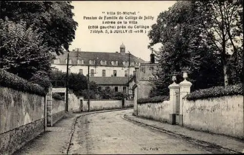 Ak Juilly Seine et Marne, Villa St. Michel, Ortseingang