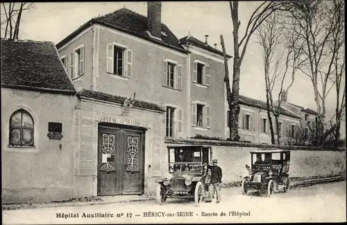 Ak Hericy Seine et Marne, Hôpital Auxiliaire no 17, Entrée de l'Hôpital