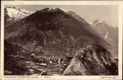 Ak Vicdessos Ariège, Olbier, Ort inmitten der Berge