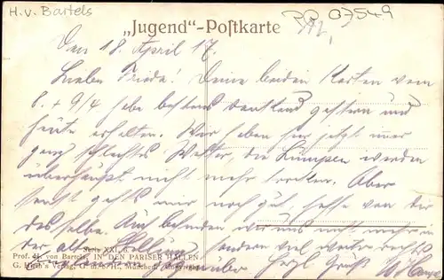 Künstler Ak Bartels, H. von, In den Pariser Hallen, Jugend Postkarte