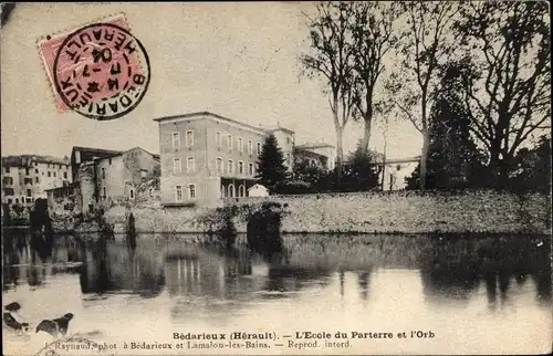 Ak Bédarieux Hérault, L'École du Parterre et l'Orb