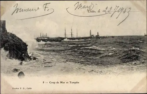 Ak Cette Hérault, Coup de Mer et Tempête