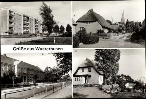 Ak Wusterhusen in Mecklenburg, Straße der Solidarität, Polytechnische Oberschule Hanns Eisler