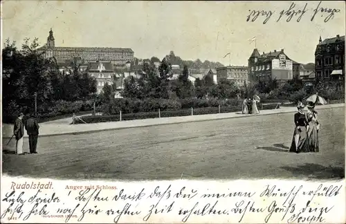 Ak Rudolstadt in Thüringen, Anger, Schloss