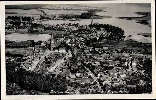 Ak Röbel an der Müritz, Fliegeraufnahme