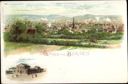 Litho Barmen Wuppertal in Nordrhein Westfalen, Panorama Oberbarmen