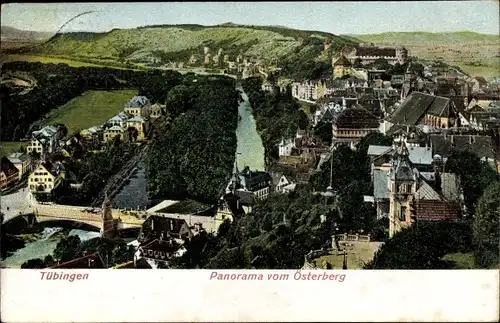 Ak Tübingen am Neckar, Panorama vom Österberg