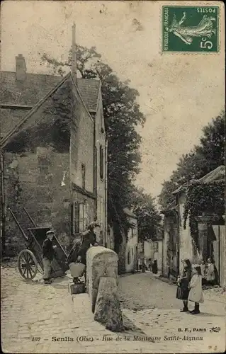 Ak Senlis Oise, Rue de la Montagne Saint Aignan