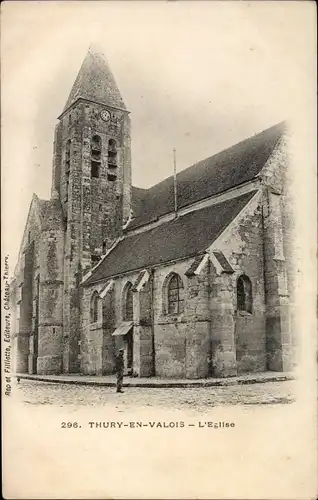 Ak Thury-en-Valois Oise, Eglise