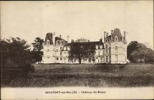 Ak Beaufort en Vallee Beaufort en Anjou Maine et Loire, Château de Monet