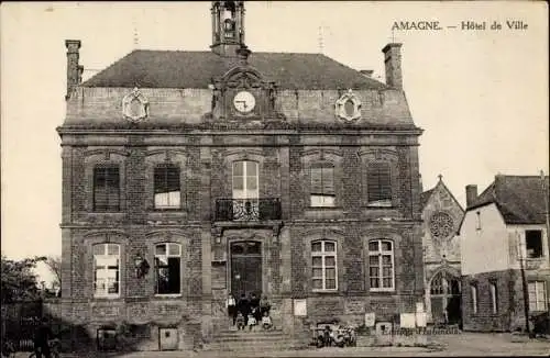 Ak Amagne Ardennes, Hotel de Ville