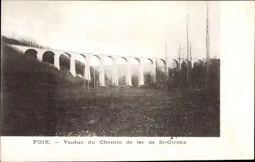Ak Foix Ariege, Viaduc du Chemin de fer de Saint Girons