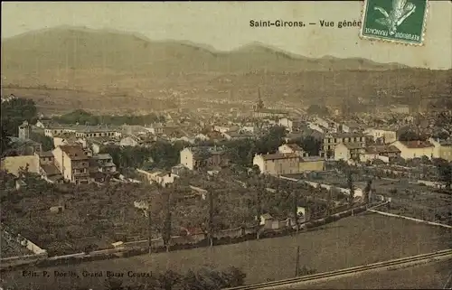 Ak Saint Girons Ariège, Vue générale