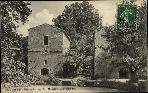Ak Paulhan Hérault, Le Moulin des Laures
