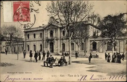 Ak Alès Alais Gard, Place de la Mairie