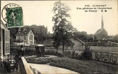 Ak Clamart Hauts de Seine, Vue générale de l'Orphelinat de Fleury