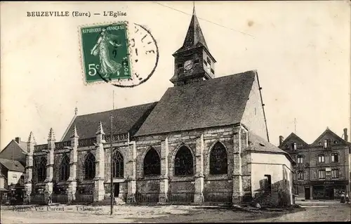 Ak Beuzeville Eure, Maison Normande, L'Eglise