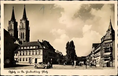 Ak Oschatz Nordsachsen, Hindenburg Platz