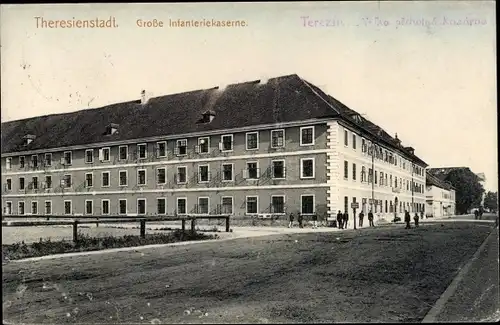 Ak Terezín Theresienstadt Region Aussig, Große Infanteriekaserne