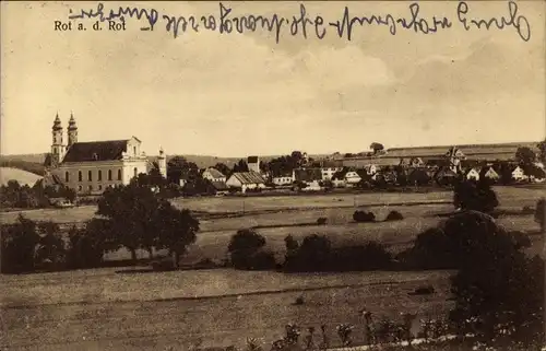 Ak Rot an der Rot in Württemberg, Panorama, Kirche