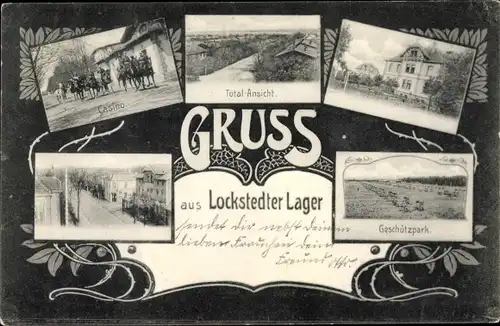 Ak Lockstedt in Holstein, Lockstedter Lager, Kasino, Geschützpark