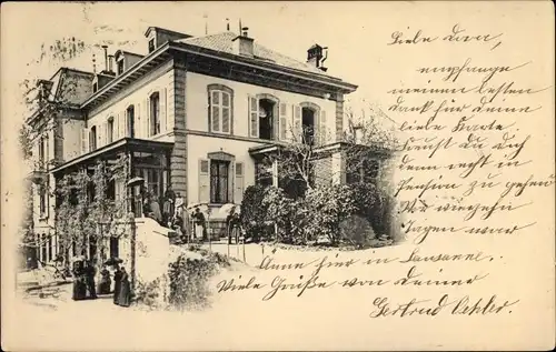 Ak Lausanne Kanton Waadt, Wohnhaus