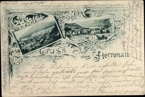 Litho Bad Herrenalb im Schwarzwald, Panorama