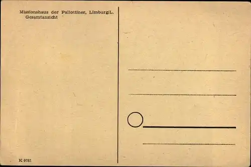 Ak Limburg an der Lahn, Missionshaus der Pallottiner