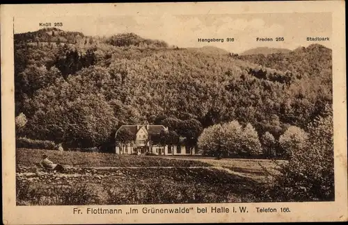 Ak Halle in Westfalen, Gasthof Im Grünenwalde