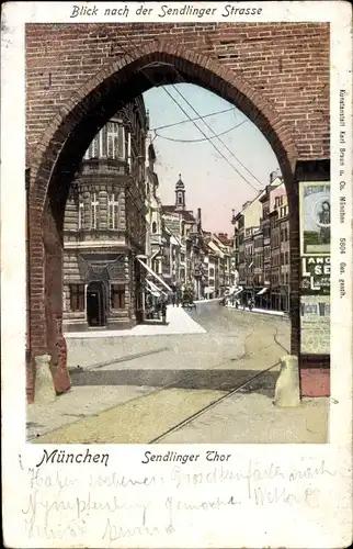 Ak München Bayern, Sendlinger Tor, Straße
