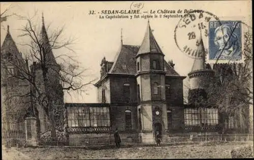 Ak Sedan Glaire Ardennes, Le chateau de Bellevue