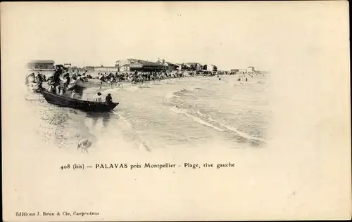 Ak Palavas les Flots Herault, Strandleben