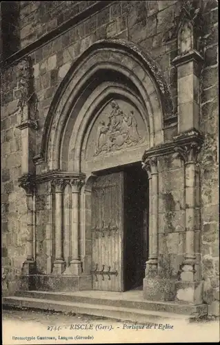 Ak Riscle Gers, Portique de l'Eglise