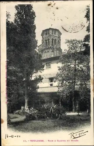 Ak Toulouse Haute Garonne, Tour et Cloitre du Musee