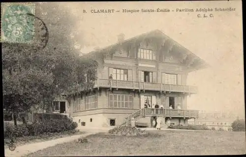 Ak Clamart Hauts de Seine, Hospice Sainte Émilie, Pavillon Adolphe Schneider