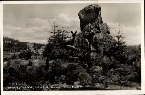 Ak Oberhof im Thüringer Wald, Denkmal Herzog Ernst II.