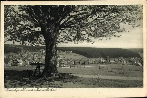 Ak Braunlage im Oberharz, Panorama von der Rosentalbank aus