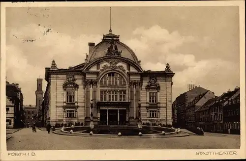 Ak Fürth in Mittelfranken Bayern, Stadttheater