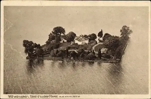 Ak Wunstorf Steinhude, Fliegeraufnahme, Wilhelmstein