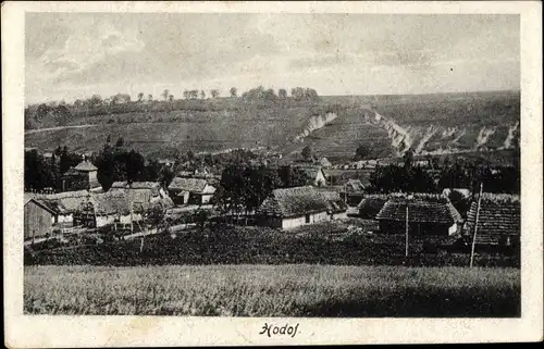 Ak Hodof bei Seelow, Blick auf den Ort mit Umgebung