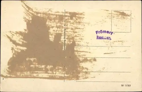 Ak Rendsburg in Schleswig Holstein, Postamt, Denkmal