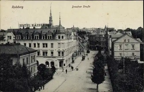 Ak Radeberg Sachsen, Dresdner Straße, Hotel Kaiserhof