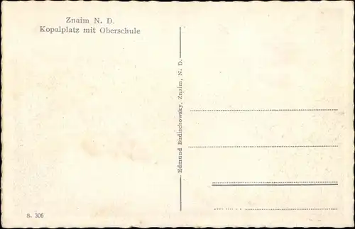 Ak Znojmo Znaim Südmähren, Kopalplatz mit Oberschule