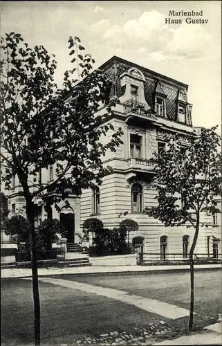 Ak Mariánské Lázně Marienbad Reg. Karlsbad, Haus Gustav