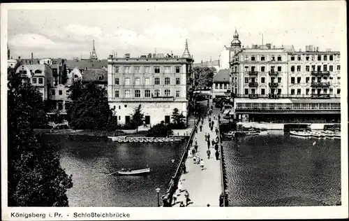 Ak Kaliningrad Königsberg Ostpreußen, Schlossteichbrücke, Kino