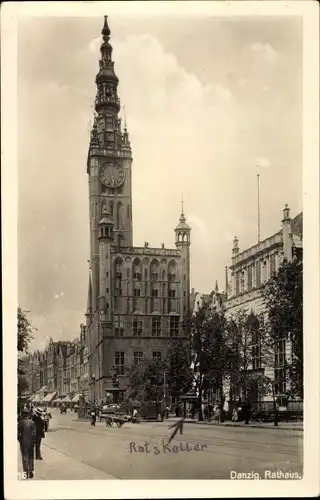 Ak Gdańsk Danzig, Rathaus, Ratskeller