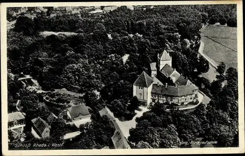 Ak Schloss Rheda Rheda Wiedenbrück in Westfalen, Fliegeraufnahme